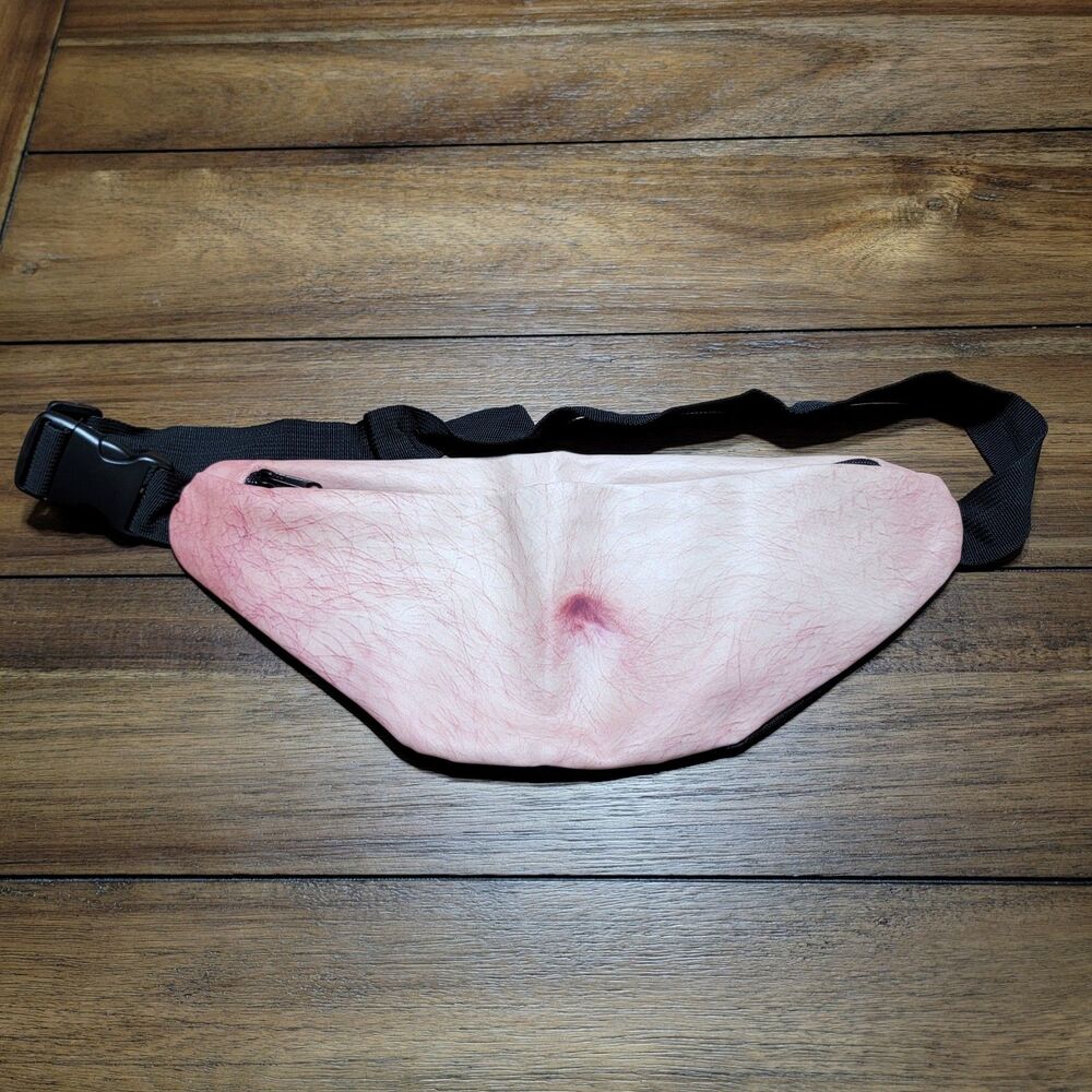 Man's Navel Belly Vinyl Fanny Pack Adjustable 38" Waist - 1 Pocket